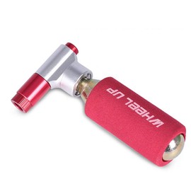 Bicycle Tire Pump CO2 Inflator, Mini Bike Tyre Pump Dual Valve Head, Presta Schrader Compatible Quick-Easy-Safe CO2 Cartridges for MTB Road Bike Basketball Football Cycling