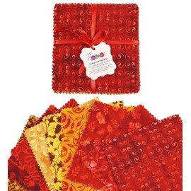 Soimoi Batik Print Precut 5-inch Cotton Fabric Quilting Squares Charm Pack DIY Patchwork Sewing Craft