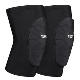 【BacktoSchool】Sports Knee Pads, 1 Pair Durable Design TUOY Knee Wrap, Breathable Adjustable Knee Supporter for Running, Weightlifting, Fitness, Daily Training, Knee Sleeve, Sports Knee Brace:_BLACK-S