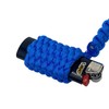 Paracord key chain lighter carabiner black and blue