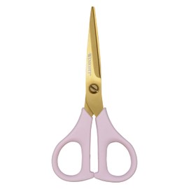 Westcott All-Purpose Kitchen Snips for Herbs, Pink with Gold Blade - Precision-Ground Blades, Durable Design, Ideal Kitchen Scissors for Everyday Tasks, 5-Inch