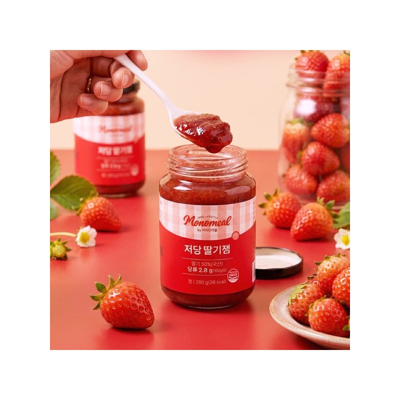 Vitamin Village 비타민마을 모노밀 저당 딸기잼 알룰로스 280g x 1개