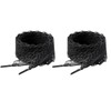 2 Pairs Black Shoe Laces For Women,Polyester Flat Hollow Flower