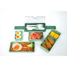 JENAGREN Bento Box Lunch Container, Stackable 3 Layers Meal Prep Salad Adult Lunch Box, Leak-Proof Sandwich Containers with Cutlery Luch bag for Adults Men Women