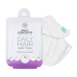 Daily Concepts Daily Hair Towel Wrap Reduces Frizz and Drying Time, Suitable for After the bath, Shower, Gym or During any Beauty Ritual. One Size Fits All 37g