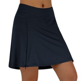 beroy Falda de ciclismo transpirable y de secado rápido para mujer, falda de ciclismo con acolchado 3D, Negro / Gris, 4XL