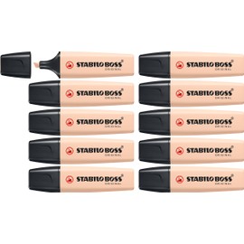 STABILO - Boss Original NatureColors Highlighters - Pack of 10 - Beige