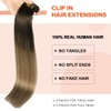 XDhair Clip in Hair Extensions Real Human Hair 100g 6pcs
