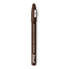 Fat Waterproof Eyebrow Pencil with Built-in Sharpener – Smudge-Proof, Natural Finish (Dark Brown)
