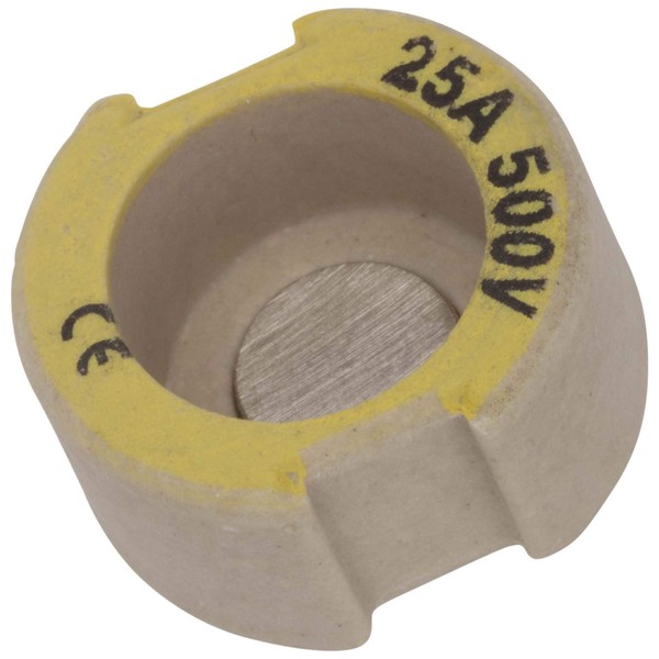 Mersen D Screw Insert 01657.025000 D II, 25 A Yellow