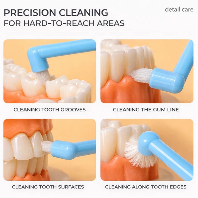 10PCS Soft Single Tufted Toothbrushes for Braces Detail Cleaning, Interspace