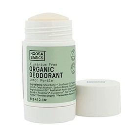 Noosa Basics Organic Deodorant Stick with Magnesium - Coconut & Lime - 2.1 oz - Bi-Carb-Free - Handcrafted in Australia