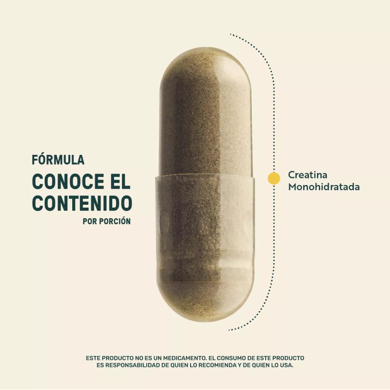Life360+ Pure Creatine 180 Cápsulas Creatina Monohidratada Suplemente alimenticio