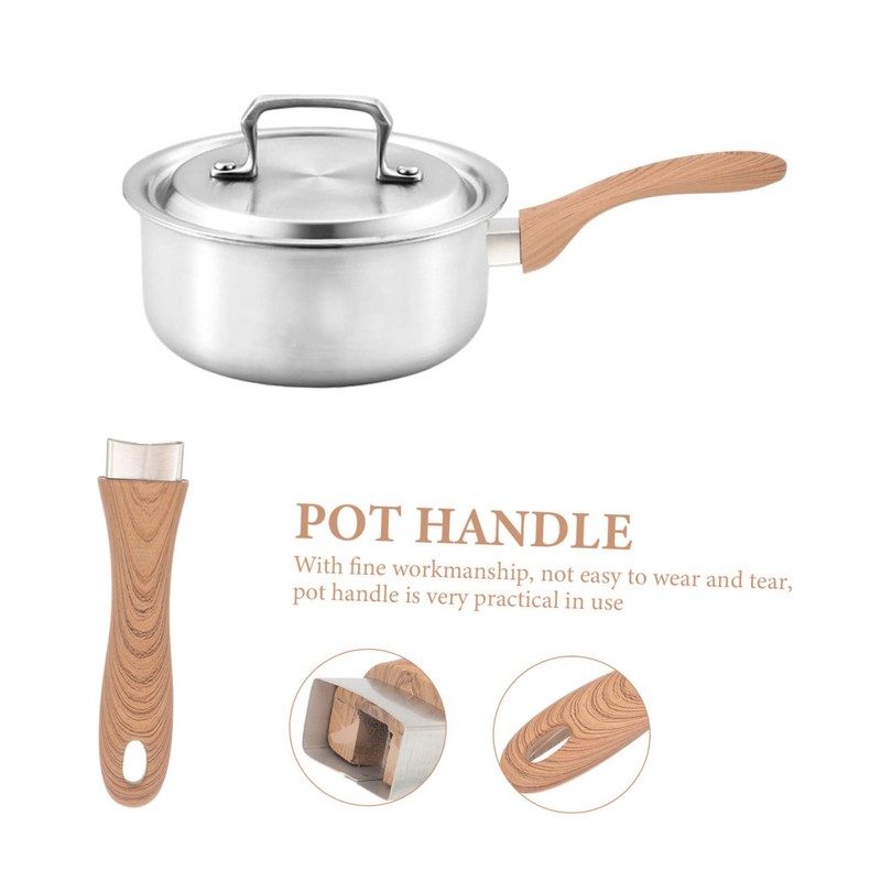 COLLBATH 2pcs Detachable Anti-Scald Pot Handle Replacement Grain Grip for