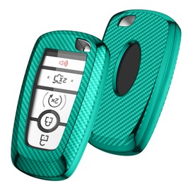 ELOHEI for Ford Key Fob Cover Case, Soft TPU Key Fob Case Protector Holder for 2017 2018 2019 Ford Fusion F150 F250 F350 F450 F550 Edge Explorer Escape Mustang Remote Keyless Entry (Green)