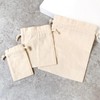 Nippon Chuko ES324N Cotton Ruffle Drawstring Pouch, Medium, Natural, 1
