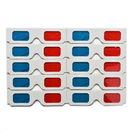 10 Pce 3D Glasses Red/Cyan (Sog. Anaglyphenbrille) Cardboard