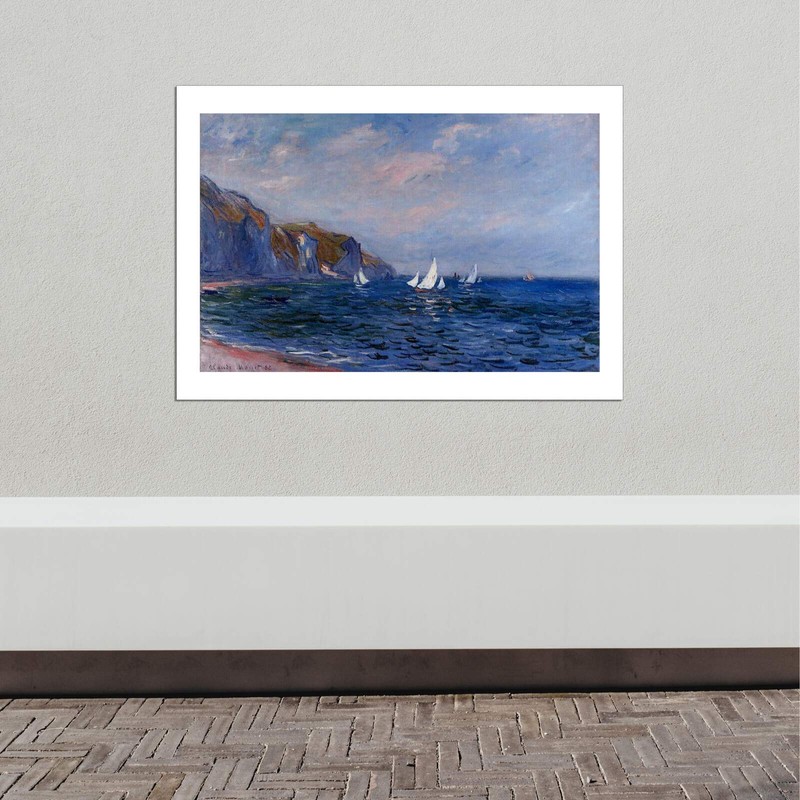Spiffing Prints Claude Monet - Cliffs and Sailboats at Pourville