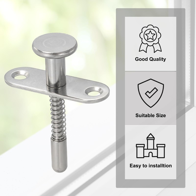 sourcing map Plunger Latches 2.36 x 1.77 Spring Loaded Latch