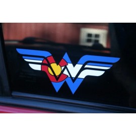719 Designs Colorado State Flag Wonder Woman Die-Cut Sticker