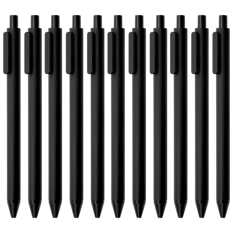 Kaco Gel Pens, 0.5 mm Fine Point, Black Ink 10