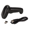 Bluetooth Barcode Scanner Compatible Bluetooth 2.4GHz Wireless Wired Black Barcode