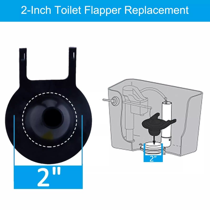 Hibbent 2 Pack 2-Inch Toilet Flapper Compatible American Standard 7381129-200.00