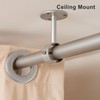 Silver Ceiling Curtain Rod Brackets - 2 Pack, Ceiling Mounted