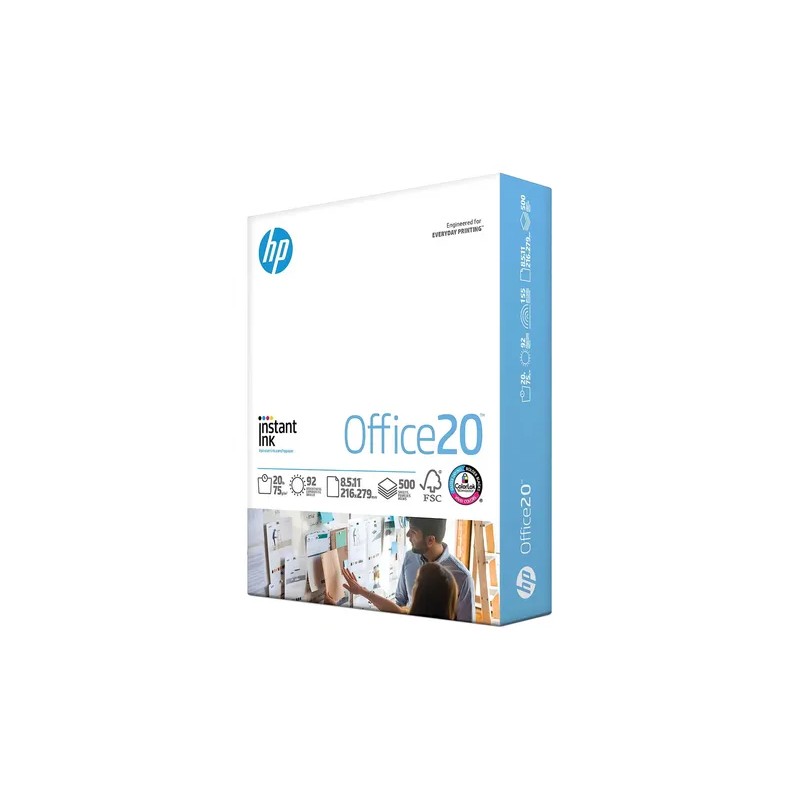 Papel Bond Hp Office 20 Blanco 75 Gramos Carta 500