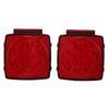 Pair LED Square Lights 12V Trailer Tail Brake Lamp High