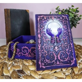 Wicca Fortune Telling Scrying Crystal Ball With Palms Tarot Cards Decorative Box