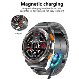 UYRUREL [2-Pack] for EIGIIS KE5 Military Smart Watch Magnetic USB Charging Cable, 2 Pin Cord Charger for Smart Watch.