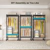 FUTASSI P3 Mini Rolling Clothes Rack, Clothing Racks for Hanging