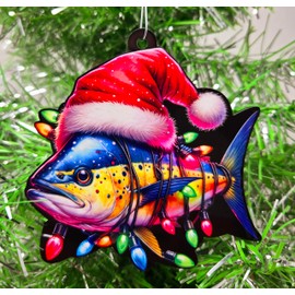 Tuna Fish Santa Themed Ornament