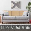 3 Pcs Couch Back Cushion Covers, Soft Polyester Backrest Cushion