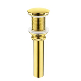 Bathroom Faucet Vessel Vanity Sink Pop Up Drain Stopper Without Overflow Gold Luxury Lavatory Basin Drain Assembly Brass