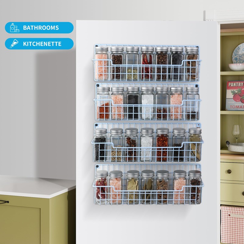 AURIKAR Spice Rack Wall Mount, Wall Spice Organizer for Kitchen
