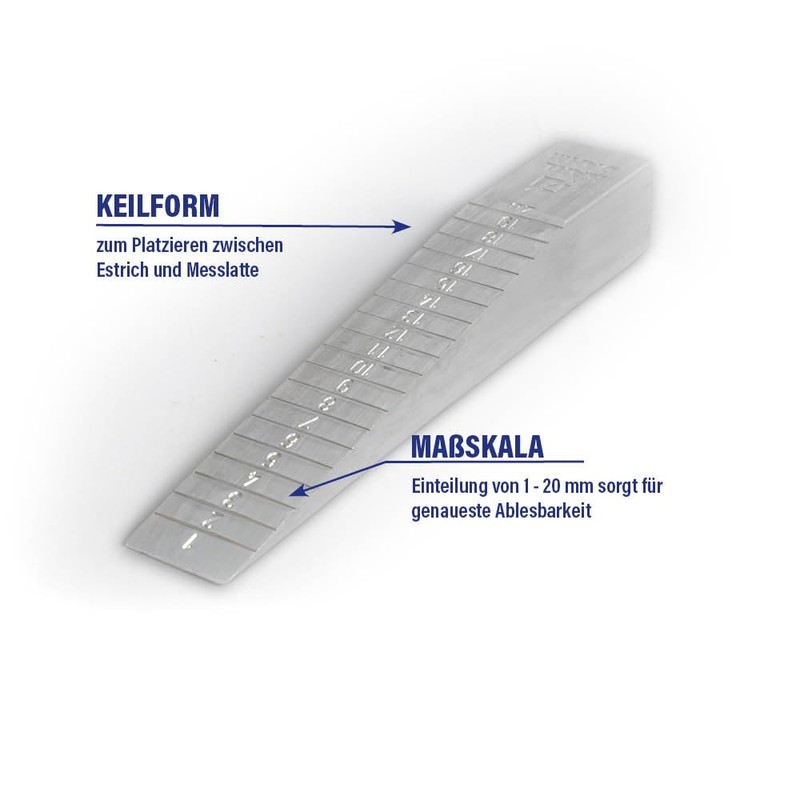 Karl Dahm Screed Measuring Wedge Made of Solid Aluminium -