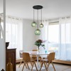 LBSQJ Green Glass Pendant Lights Kitchen Island 3 Different Sizes