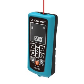 165 FT Range EAGLINE EGL165 Laser Distance Measure (Lake Green) - Ideal Laser Measurement Tool with Bonus: Protective Cover & Carpenter Pencil for Area, Volume and Height Measures