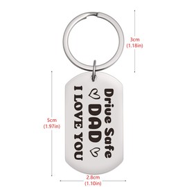 Eaciy Father's Day Gifts for Dad Keychain - 14K Black Plated Remember I Love You Fathers Papa Grandpa Christmas Gift Keychain Best Dad Gift Idea Father Day Gifts