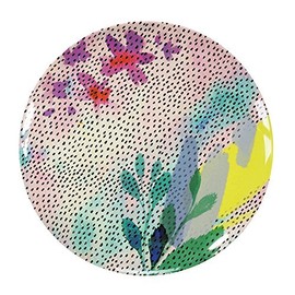 Talking Tables 蛍光フローラルメラミンプレート マルチカラー