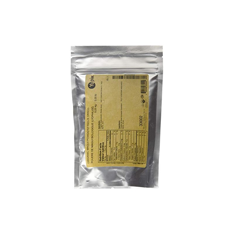 Yupik Organic Maqui Powder Superfood, Non-GMO, Vegan, Gluten-Free, Kosher, 250g
