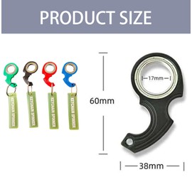 Pack of 4 Key Ring Spinner, Key Fob Spinning Keyring Finger Training Spinner Key Ring Toy Relaxation Gift for Children and Adults (Green, Black, Red, Blue)