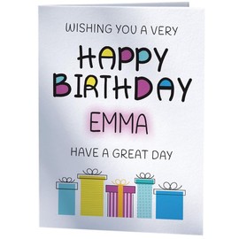 Happy Birthday Emma - Birthday Card For Emma