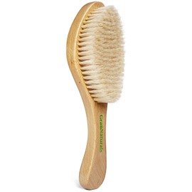 GranNaturals Soft Wave Brush - Curved Boar Bristle Hair Brush for 360 Waves
