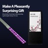 Hagary Cherry Blossom Rainbow Chopsticks Metal Chopsticks Reusable Designed In