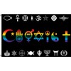 Quality Standard Flags RF029 Rnbw Coexist Flag, 3 by 5'