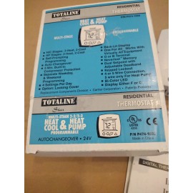Totaline Heat Cool & Pump Residential Small Thermostat Multi-Stage Programmable P474-1050