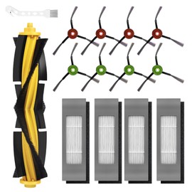14 Pieces Accessories for Ecovacs Deebot N8, T8, Replacement Parts for Ecovacs N8/ N8+/ N8 Pro/ N8 Pro+/ N7,T8/ T8+/ T8 AIVI/ T8 AIVI+/ T8 MAX,T9/ T9+,ozmo 950 920,1 Main Brush, 4 Filters, 8 side